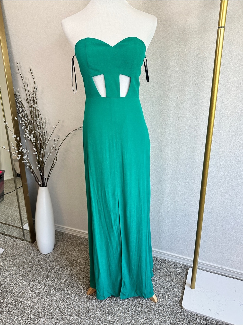 NBD x Naven Twins Revolve Weekend Stay Strapless Maxi Dress in Sea Green - Picture 2 of 9